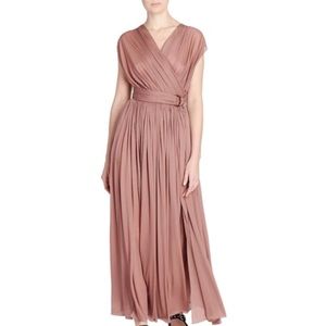 ALAIA ROBE AU PIED ROSE GOWN